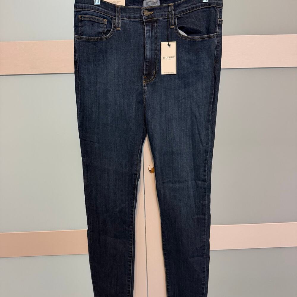 NWT Judy Blue High Waist Skinny Jeans Dark Wash Size 2XL Stretch Denim